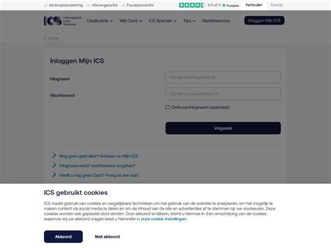 inloggen ics cards
